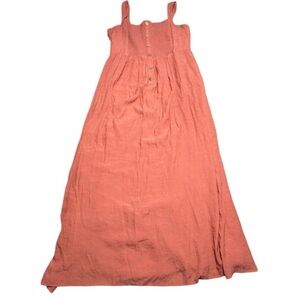 Wishlist Terracotta Button-Front Maxi Dress